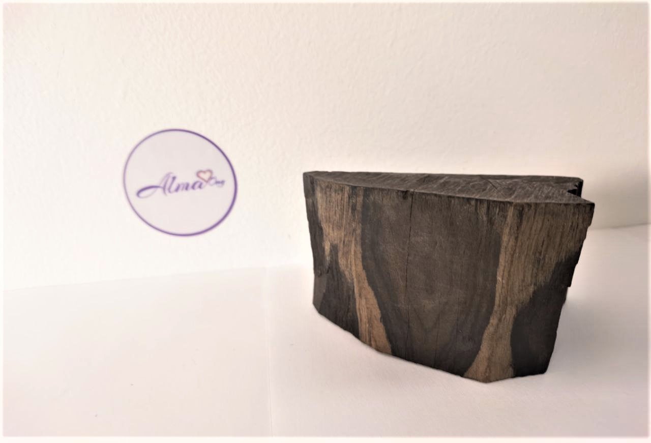 Bastón Antiguo De Madera De ébano - Pieza única, Sin Uniones, Estilo Arts & Crafts